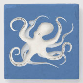 Dessous-de-verre En Pierre Silhouette octopus (Devant)