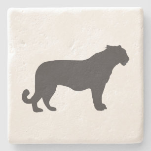 Dessous-de-verre En Pierre Silhouette Tiger