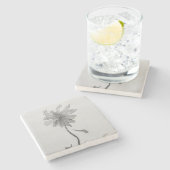 Dessous-de-verre En Pierre Simple marguerite (Côté)