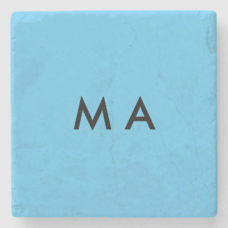 Dessous-de-verre En Pierre Simple monogramme ajouter votre nom lettre man min