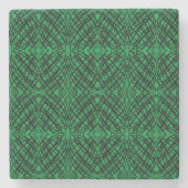 Dessous-de-verre En Pierre Simple Scribble | Carreaux miroir | Vert | (Devant)