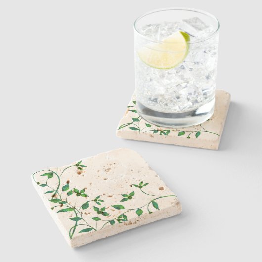 Dessous-de-verre En Pierre Simplement vert (Côté)