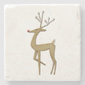 Dessous-de-verre En Pierre Simplistic Reindeer Marble Coasters (Devant)