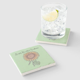 Dessous-de-verre En Pierre Simply Beautiful Sunflower 
