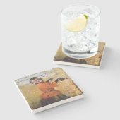 Dessous-de-verre En Pierre Singe souriant (Côté)