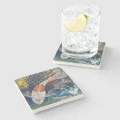 Dessous-de-verre En Pierre Single Koi on Coaster (Côté)