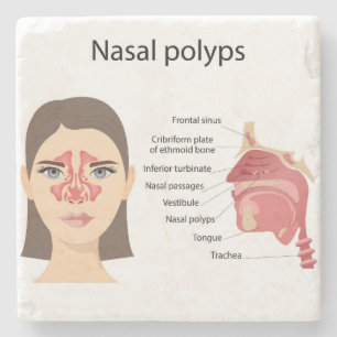 Dessous-de-verre En Pierre Sinus sur arrière - plan blanc