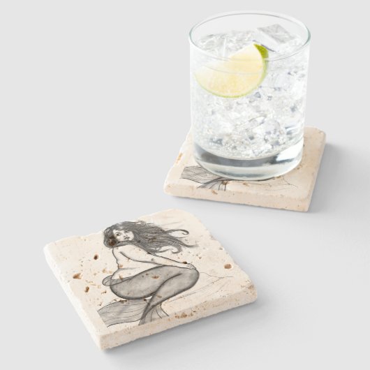 Dessous-de-verre En Pierre Sirène Coster (Côté)