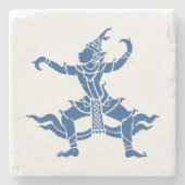 Dessous-de-verre En Pierre SIX Danseuse thaïlandaise ⚠ Thaïlande ⚠ (Devant)