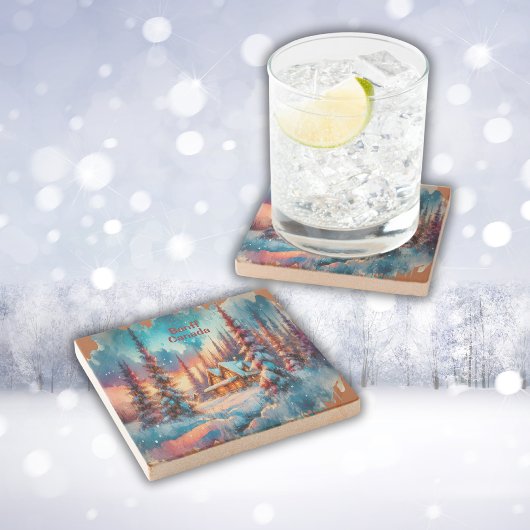 Dessous-de-verre En Pierre Sketch de l'aquarelle Banff Canada |