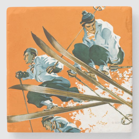 Dessous-de-verre En Pierre Ski Jumpers par Ski Weld (Devant)