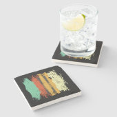 Dessous-de-verre En Pierre Ski Retro Ski (Côté)
