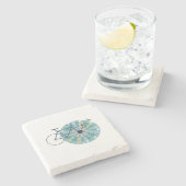 Dessous-de-verre En Pierre Skyline d'Amsterdam (Côté)