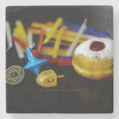 Dessous-de-verre En Pierre SlipperyJoe's Happy Hanoukka Star of David pièce m (Devant)