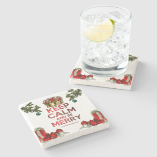 Dessous-de-verre En Pierre SlipperyJoe's Merry Christmas artistic tree