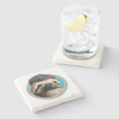 Dessous-de-verre En Pierre Sloth (dans Baker Boy casquette) (Côté)