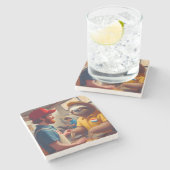 Dessous-de-verre En Pierre Sloth Fast Food Worker (Côté)