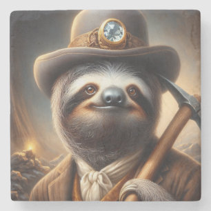 Dessous-de-verre En Pierre Sloth Gold Miner