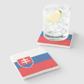 Dessous-de-verre En Pierre Slovakia Flag (Côté)