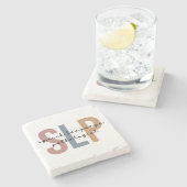 Dessous-de-verre En Pierre SLP - Langue Pathologiste Retro (Côté)