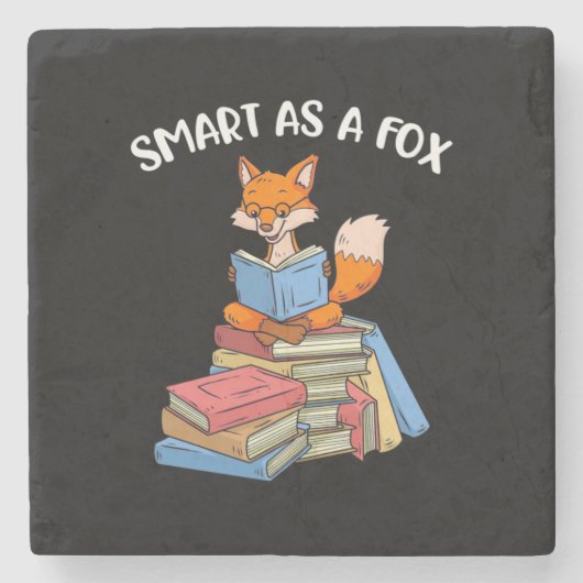 Dessous-de-verre En Pierre Smart As A Fox (Devant)