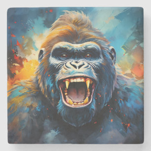 Dessous-de-verre En Pierre Smiling gorilla