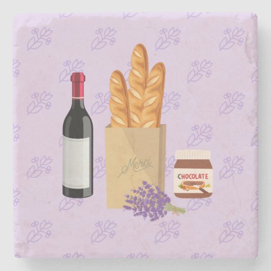 Dessous-de-verre En Pierre Snack français (Devant)