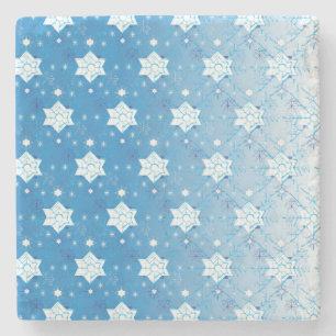 Dessous-de-verre En Pierre Snowflakes motif I
