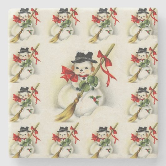 Dessous-de-verre En Pierre Snowman 009 (Devant)