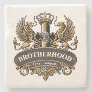 Dessous-de-verre En Pierre Société de cigares Brotherhood