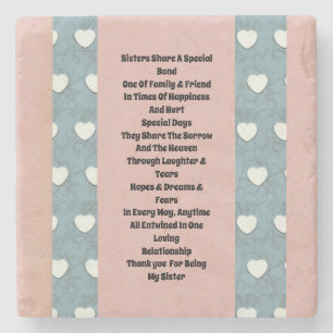 Dessous-de-verre En Pierre Soeur Marshmallow Hearts