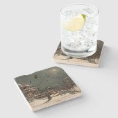 Dessous-de-verre En Pierre Soirée de Noël (Côté)