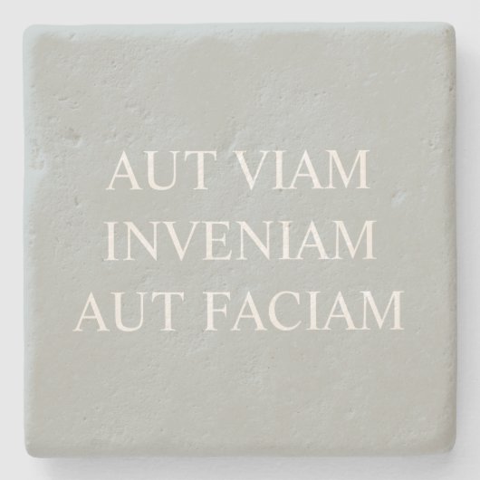 Dessous-de-verre En Pierre Soit Je Trouverai Un Moyen, Soit... Gris latin (Devant)