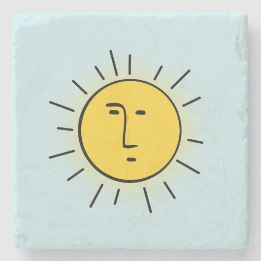 Dessous-de-verre En Pierre Soleil (Devant)