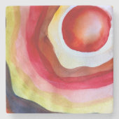 Dessous-de-verre En Pierre Soleil art soleil abstrait (Devant)