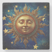 Dessous-de-verre En Pierre Soleil Céleste (Devant)