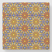 Dessous-de-verre En Pierre Soleil céleste Mandala (Devant)