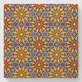 Dessous-de-verre En Pierre Soleil céleste Mandala (Devant)