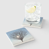 Dessous-de-verre En Pierre soleil d'hiver (Côté)