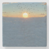 Dessous-de-verre En Pierre Soleil nuages (Devant)