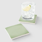 Dessous-de-verre En Pierre Solid Jade Green Celadon (Côté)