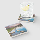 Dessous-de-verre En Pierre Solitude de lac (Côté)