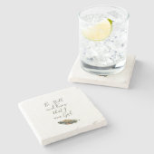 Dessous-de-verre En Pierre Sous Ses Ailes, Psaume 46 (Côté)