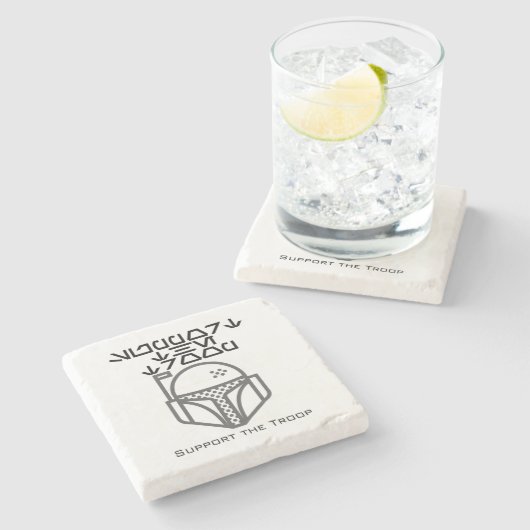 Dessous-de-verre En Pierre Soutenez la troupe.w (Côté)