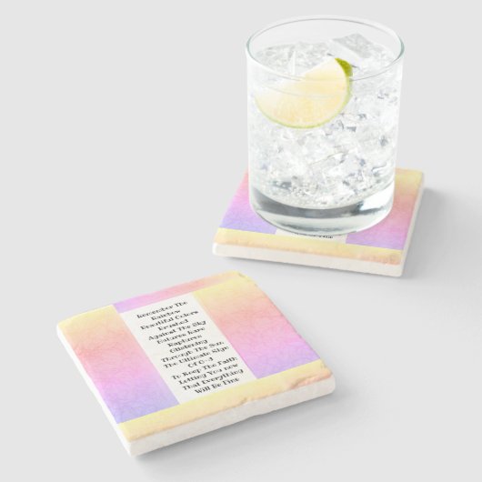 Dessous-de-verre En Pierre Souvenez-vous du Rainbow (Côté)