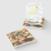 Dessous-de-verre En Pierre Souvenirs de Rome (Côté)