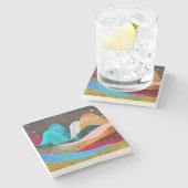 Dessous-de-verre En Pierre Space Mountains (Côté)