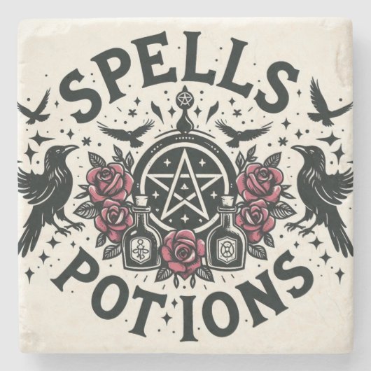 Dessous-de-verre En Pierre Spams et potions (Devant)