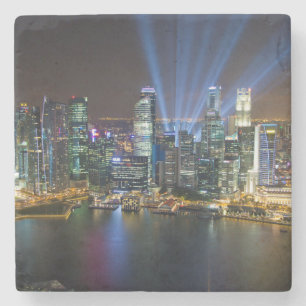 Dessous-de-verre En Pierre Spectacle lumineux du centre-ville de Singapour