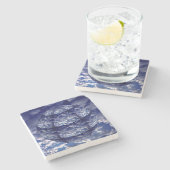 Dessous-de-verre En Pierre Sphère 3D de nuage abstrait (Côté)